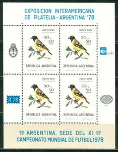 Argentina World Championship Soccer Argentina 1978 5 complete Bird sheets MNH - Picture 1 of 5