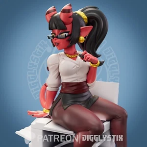 Meru Succubus Printing - Art Resin Figure - Unpainted Scale Model Board Games - Picture 1 of 9