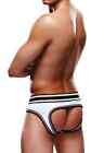 PROWLER MENS OPEN BACKED BRIEFS MENS WHITE AND BLACK BACKLESS UNDERWEAR JOCK