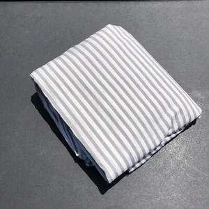 Funda nórdica Jellymoni gris blanco a rayas 100 % algodón 94" x 88" king - Imagen 1 de 7