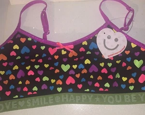 Little Miss Matched Trainings BH Gr. XL schwarz mit bunten Herzen sehr süß - Bild 1 von 6