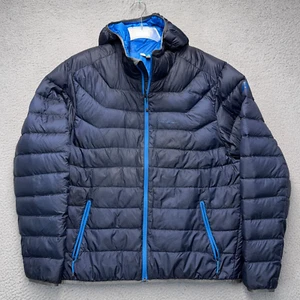 Eddie Bauer Puffer Jacke Herren XL blau Daunen Erstbesteigung Mantel Softshell Outdoor - Bild 1 von 13
