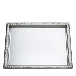 Reed & Barton Heritage Collection Banded Bead Mirror Tray, Silver - Picture 1 of 1