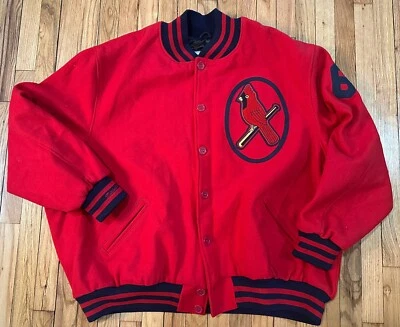 Chaqueta de lana Mitchell & Ness St. Louis Cardinals Stan Musial #6 1942 para hombre 60 nueva sin etiquetas Foto 1 de 4