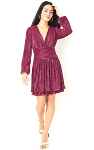 LILLY PULITZER NEU MIT ETIKETT $ 258 Jessamie Crinkle Folie Swing Kleid in Maulbeere Größe 4 - Bild 1 von 11