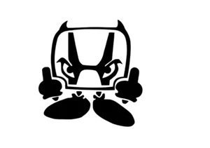 Honda Logo Devilman Vinyl Decal JDM Funny Euro Sticker For Civic S2000 VTEC Si - Picture 1 of 2