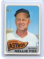 1965 TOPPS BASEBALL #485 NELLIE FOX, HOUSTON ASTROS, HOF, 061217