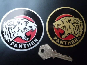 PHELON & MOORE Panther 75mm Pair Round Motorcycle STICKERS Classic Model 65 100 - Picture 1 of 1