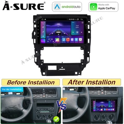 2+32G Android 14 Autoradio RDS WiFi Apple Carplay GPS Navi für VW Bora Golf 4 1J - Bild 1 von 4