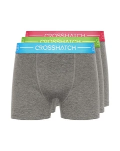 Crosshatch - Men's 'ASTRAL BRIGHT' Boxers 3pk - Charcoal Marl - Picture 1 of 9