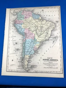 1853 SÜDAMERIKA Farbkarte, Daniel Burgess, Schoner, PATAGONIEN, NEU GRANADA - Bild 1 von 13