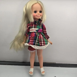 1970 Ideal Velvet Grow Hair Blonde Doll *Hair Works* Crissy Family 16" W/ Extras - Picture 1 of 19
