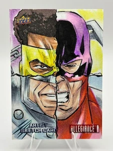 Marvel Four Faces Artist Auto Sketch 1/1 Secret Wars 2023 Upper Deck Allegiance - Picture 1 of 7