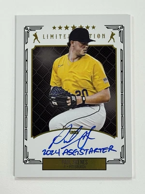 Paul Skenes 2024 ONYX Limited Edition Auto Inscription 1/1 2024 ASG Starter LE - Image 1 of 4