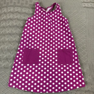Hanna Andersson Print Knot Back, Picking Violet Dress ~ 120 ~ 6/7 - Picture 1 of 10