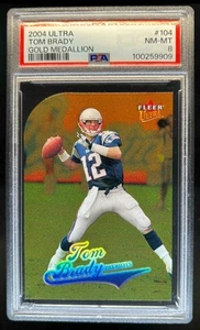2004 Fleer Ultra Tom Brady Gold Medallion #104 Patriots PSA 8 - Picture 1 of 2