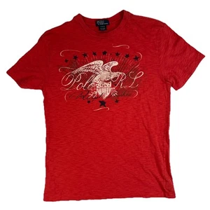 Polo Ralph Lauren Boys Eagle Stars American Patriotic Logo T-shirt Size L 14/16 - Picture 1 of 5