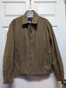 Vtg Newport Harbor Jacket Mens M Brown Full Zip Pockets Soft Lined - Picture 1 of 5