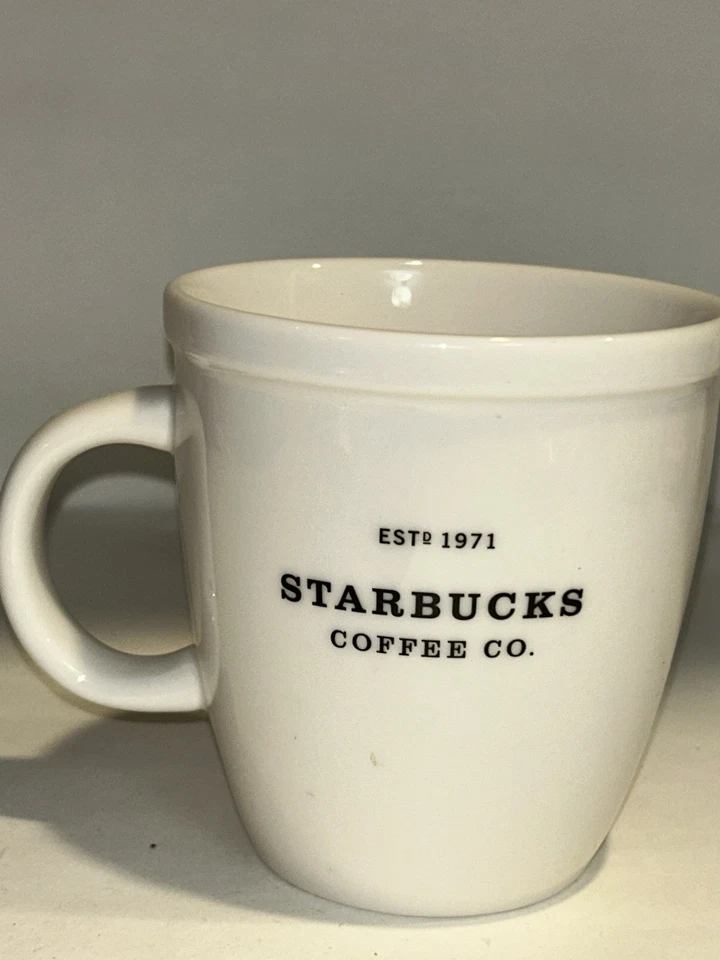 Taza Starbucks 2007 Barista Abbey cerámica blanca Starbucks Coffee Co Est 1971 Foto 1 de 4