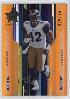 2005 Leaf Rookies & Stars Longevity Rookie Gold /150 Jerome Carter #200 RC - Image 1 of 2