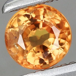 0.3ct t.w 3.8x3.8mm Round Natural Orange Sapphire Songea, Tanzania🍊 - Picture 1 of 4