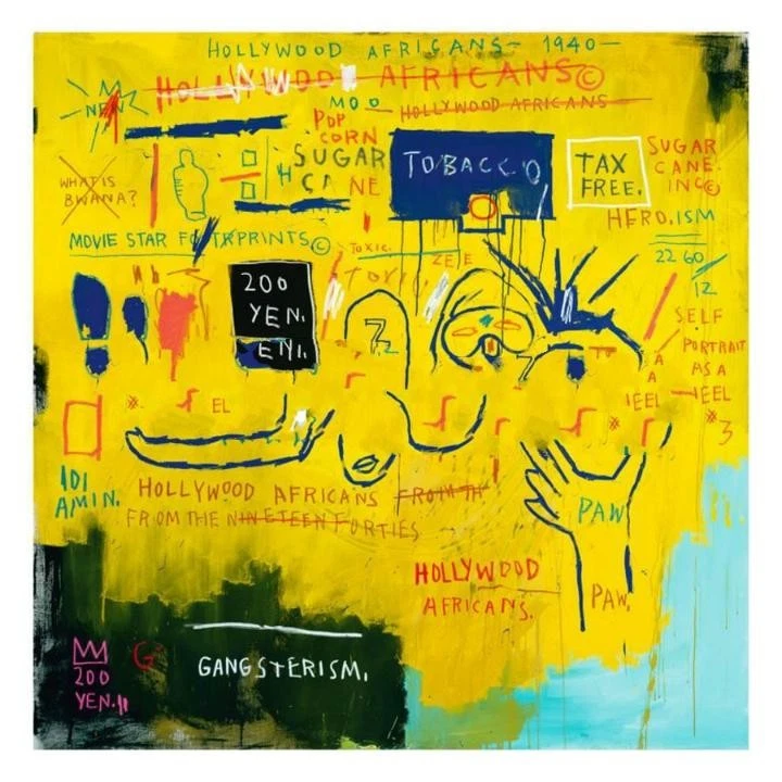 JEAN GRANDE MICHEL BASQUIAT HOLLYWOOD AFRICANOS 1983 IMPRESIÓN AUTORIZADA CON LICENCIA Foto 1 de 1