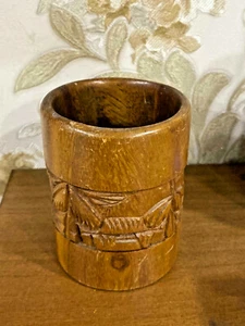 Vintage Hand Carved Decorative Collectibles ART Wooden Cup styles Sculptures - Picture 1 of 6