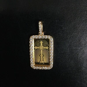 14KT 1.13 CTW 5 GRAM COIN DIAMOND PENDANT - Picture 1 of 1