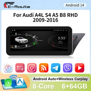 10.25" 8-Core Android 14 Car Stereo DSP DAB+ GPS CarPlay for Audi A4 A5 B8 S4 S5 - Picture 1 of 19