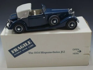DANBURY MINT 1934 HISPANO-SUIZA J12 BLUE 1:24 SCALE DIE CAST #4 - Picture 1 of 9