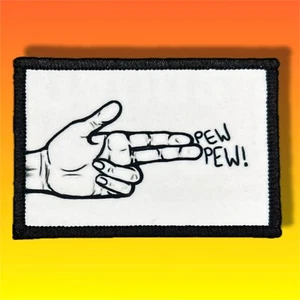 Parche de moral manual para pistola Pew Pew/insignia militar gancho táctico y bucle 134 - Imagen 1 de 8