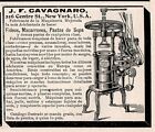 1898 E Latin America J F Cavagnaro Pasta Machine Print Ad