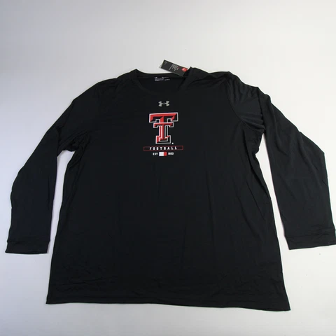 Texas Tech Red Raiders Under Armour HeatGear Long Sleeve Shirt Men's Black New Cover