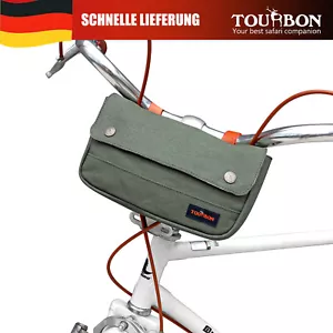 TOURBON Fahrradlenkertasche, wasserdichte Canvas-Rahmentasche, Motorradtasche - Bild 1 von 15