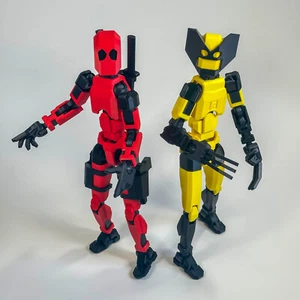 Deadpool & Wolverine Dummy 13 figuras de acción articuladas impresas en 3D posables - Imagen 1 de 14