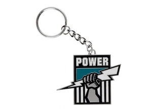 33742 PORT ADELAIDE POWER AFL TEAM LOGO MASCOT METAL KEYRING KEY RING - Picture 1 of 1