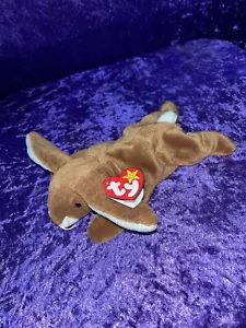 BROWN BUNNY TY ORIGINAL BEANIE BABIES EARS STYLE 4018 RETIRED COLLECTOR TAGS - Picture 1 of 4