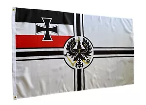 German Imperial Flag With Crest LARGE WW1 Deutschland Germany Flag 150 x 90cm - Picture 1 of 5