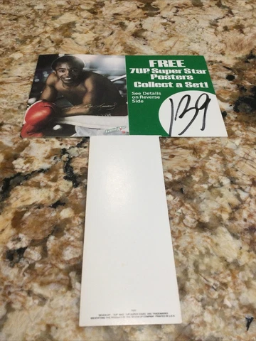 Vintage 7-UP Poster Ad SUGAR RAY LEONARD Insert Cover