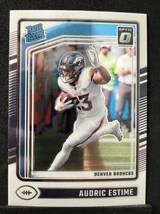 2024 Donruss Optic Audric Estime Rated Rookie Base Denver Broncos #206 Rookie - Picture 1 of 4
