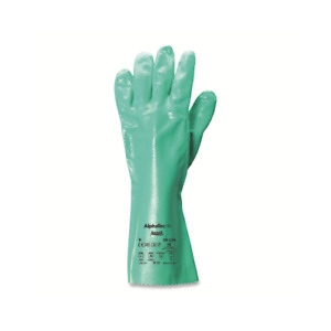 Alphatec 39-124 14 Inches Reinforced Nitrile Gloves, Gauntlet Cuff