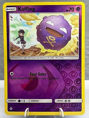Pokemon 73/214 Koffing - Reverse Holo Card - Unbroken Bonds