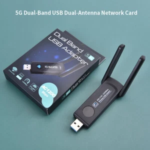 USB 3.0 1200Mbps Wifi Adapter Dual Band 5GHz 2.4Ghz 802.11AC Wifi Ante-$r - Afbeelding 1 van 12