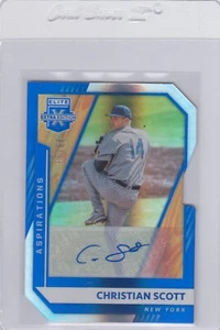 2021 PANINI ELITE CHRISTIAN SCOTT METS ASPIRATIONS DIE CUT ROOKIE AUTO 86/86 MW - Picture 1 of 2