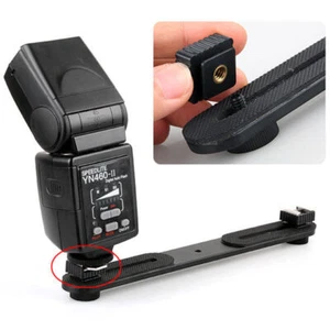 2X Flash Hot Shoe Mount Adapter 1/4” Thread for Studio Light Stand Tripod Holder - Picture 1 of 6