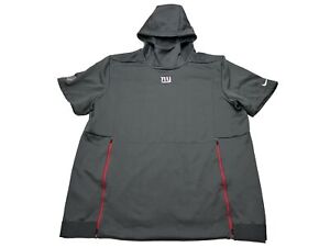 Men's Nike NFL On Field New York Giants Shorts Sleeve Hoodie Size Large Grey