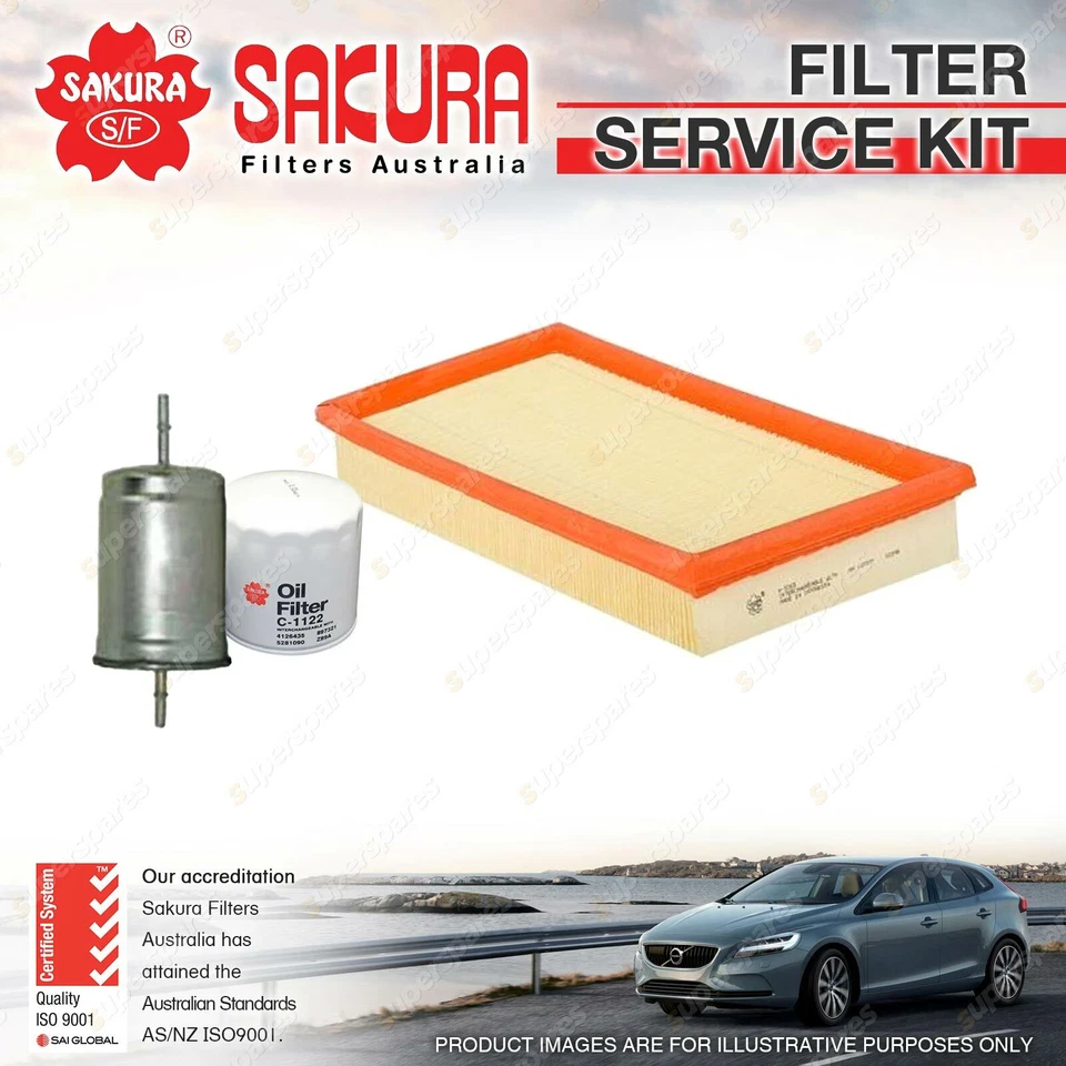 Sakura Oil Air Fuel Filter Service Kit for Volvo S40 S40 V40 V40 1999-2002 - image 1 of 2