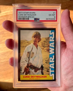1977 Star Wars Wonder Bread Luke Skywalker #1 Graded PSA 6 - Picture 1 of 4