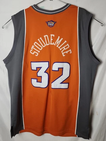 Reebok Men Size 48 NBA Phoenix Sun Amar'e Stoudemire #32 Orange Grey Jersey Cover