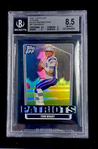 2007 Topps Chrome BLACK REFRACTOR DPP #4 Tom Brady Football Card BGS 8.5 Rare - Picture 1 of 2
